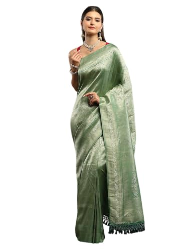 Meena Bazaar Women's Art Silk Saree | Elegant Designer Silk Saree | Soft Lightweight Traditional Ethnic Saree for Wedding, Festival, Party & Special Occasions