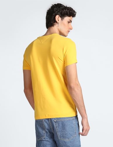 Tommy Hilfiger Men's Short Sleeve Slim Fit T-Shirt,Warm Yellow,S