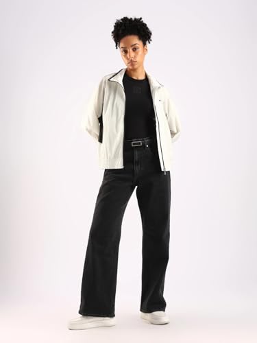 Regular Fit Polyester High-Neck Windcheater Jacket