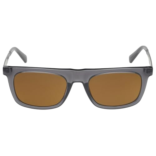 Calvin Klein Jeans|Grey Full Frame Square Sunglasses|100% UV Protected (Uv 400) Gold Reflector Mirror Lens|Men's|Large|CKJ 22603 050 54 S