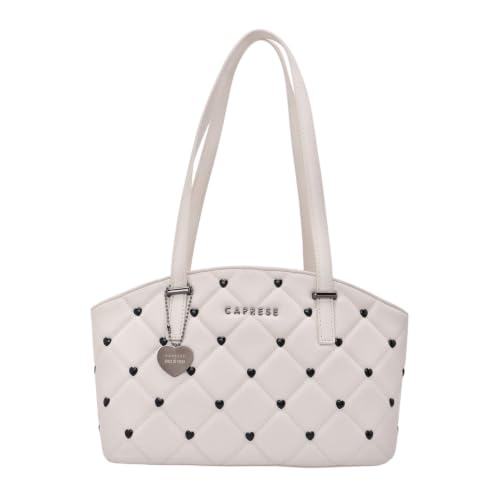 Caprese X Emily in Paris Ashley Medium Tote Shoulder Bag with Multi-Compartment Interior, Secure Zipper Closure & Exclusive Metal Charm, Handbag for Work, Travel & Occasion