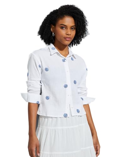 Max URB_N Women Embroidered Shirt (White_S)