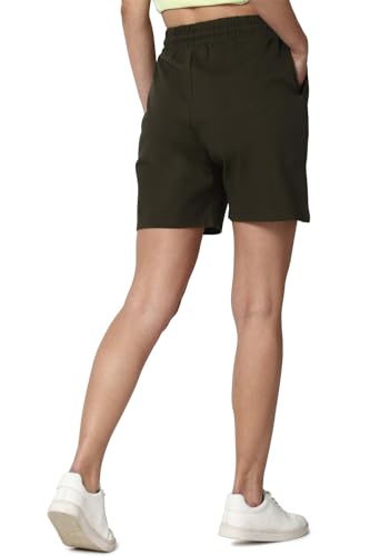 FOREVER 21 women's Boyfriend Shorts (592185_Olive