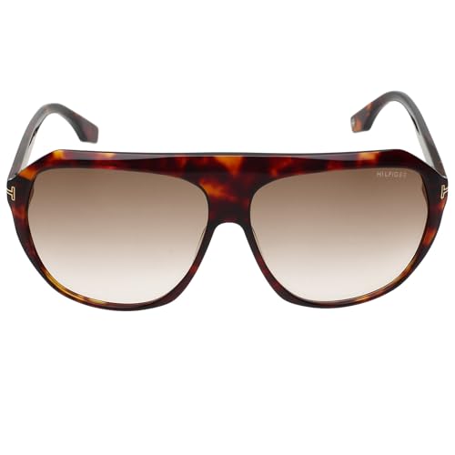 Tommy Hilfiger|Brown Full-rim Frame Square Sunglasses|100% UV Protected (Uv 400) Brown Gradient Faded Lens|Women's | Large | TH 2619 C2 HAVGDBR 63 S