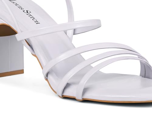 LOUIS STITCH Women’s Lilac Block Heel Sandals | Comfortable Sandal for Ladies | LSOF-LDBH-ACLL | UK-5