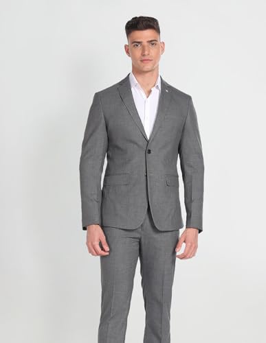 Arrow Solid Tailored Fit Formal Suit Grey
