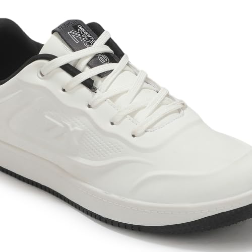 Liberty LEAP7X MILKSTO-1E White Sporty Casual Lacing Sneakers for Men - 41