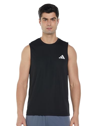 adidas Men Adi365 B Tank M Sports Tops, Black, Large
