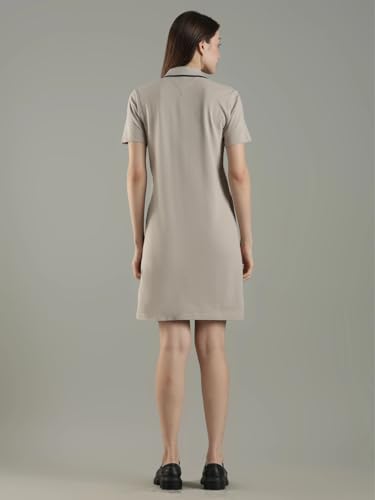 Cotton Polo Collar T-Shirt Dress