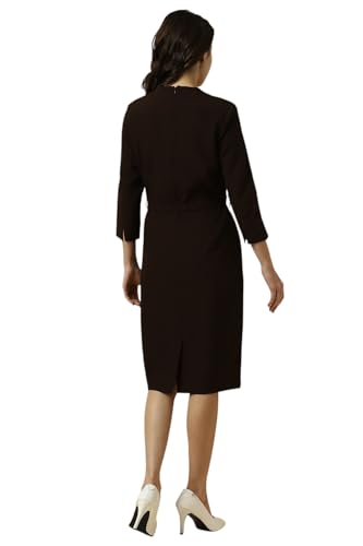 Allen Solly Women Brown Solid Formal Dress