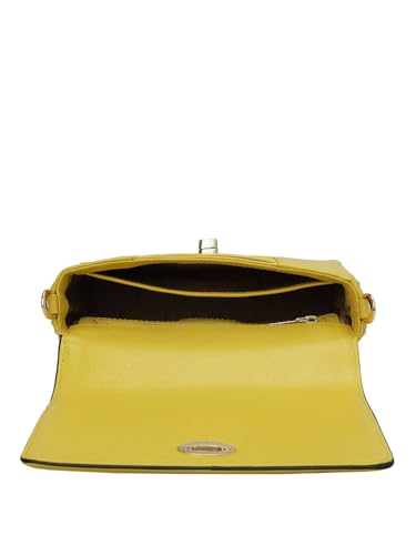 Da Milano Genuine Leather Yellow Sling Bag (01604) (Small)