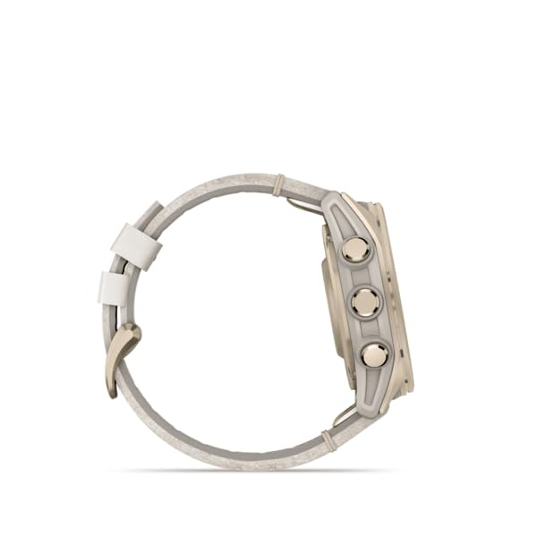 Garmin Fenix 8 43mm,AMOLED,Saph,SftGldSS/FogGryLeatherBnd,Excl