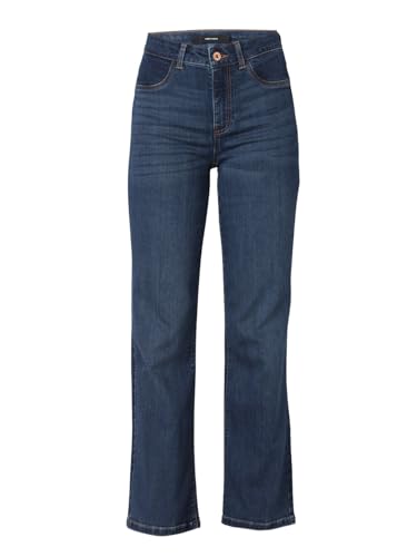 VERO MODA Womens Wide Leg Jeans Dark Blue Denim