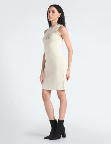 Calvin Klein Womens Beige Color Dress (L)