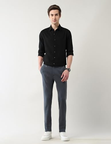 Arrow New York Men's Slim Pants (ANAJTR2330_Grey