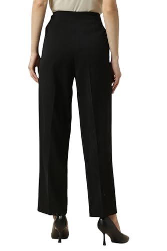 Allen Solly Women's Regular Casual Pants (AHTFWRGFG77416_Black