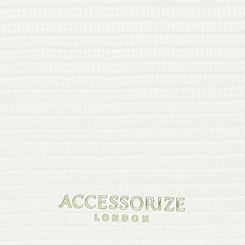 Accessorize London Women's Faux Leather Woven Chain White Evie Sling Bag