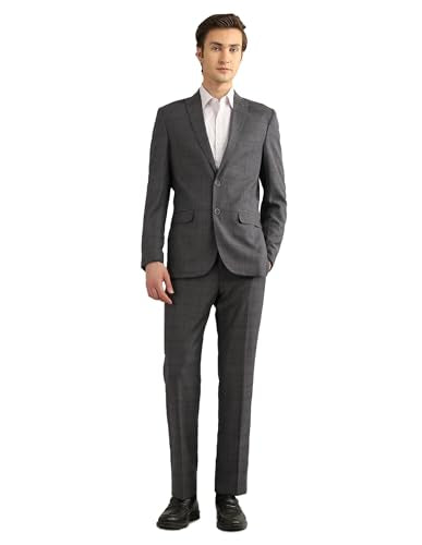 Arrow Men's Wool Business Suit Pants Set (ARAJSU5548_Dark Grey