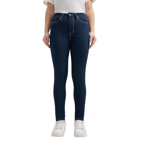 Pepe Jeans Women's Skinny Jeans (PL205145S648_Green Tinted Used