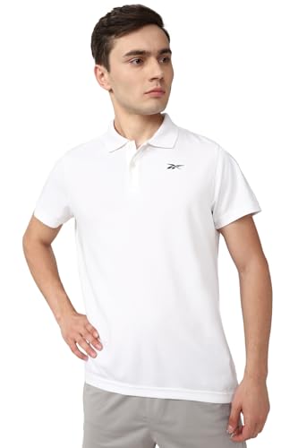 Reebok Men's Regular Fit Polo Shirt (IB4973_White