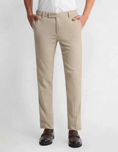 Arrow Men's Slim Pants (ARAHTR2062_Beige