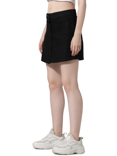 ONLY Cotton Blend Western Skort Black