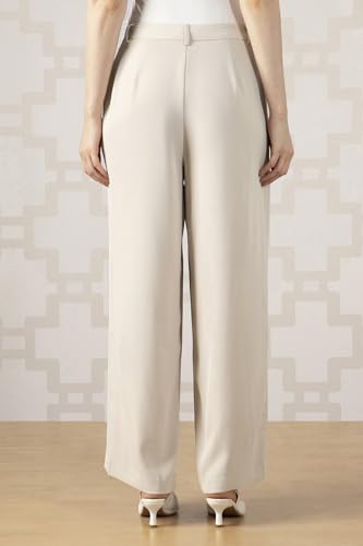 Van Heusen Women's Regular Casual Pants (VWTFFRGPL98295_Beige