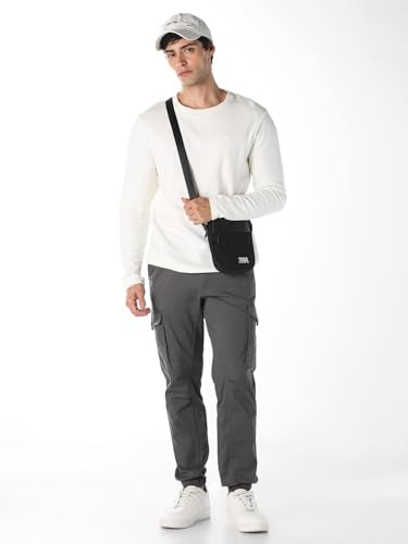 Jack & Jones Grey Slim Fit Casual Cargo Pants