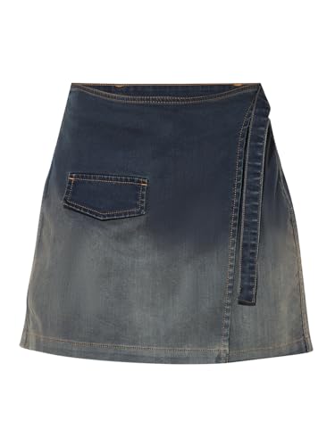 ONLY Women's Wrap High Rise Blue Skirt