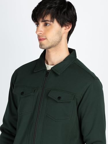 Status Quo Mens Solid Regular Fit Shacket