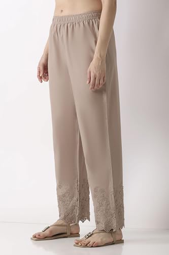 BIBA Women Nude Cotton Comfort Pants_XL