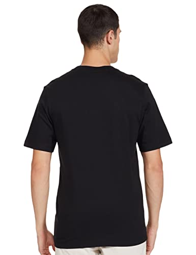 Adidas Men's Cotton Geometric Regular Fit T-Shirt (HS9688_Black/White M)