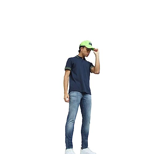 JACK & JONES Men's Cotton Blend Skinny Fit Blue Jeans_34