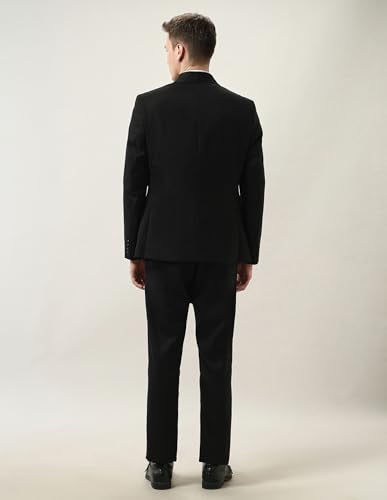 Arrow Men's Dobby Three Piece Ceremony Suit (ARAKSU5501_Black_36)