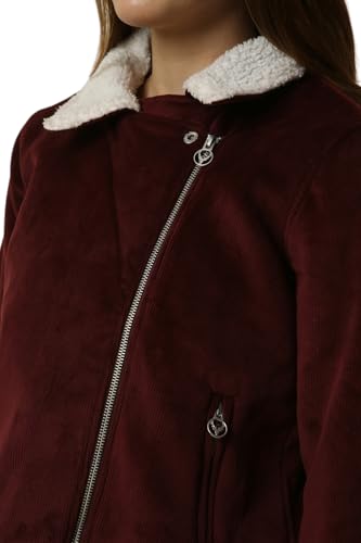 Allen Solly Women's A-Line Coat (AHJKCRGFG97460_Maroon