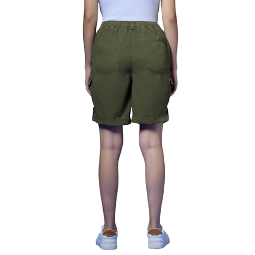Pepe Jeans Olive Mid Waist Regular Fit Shorts