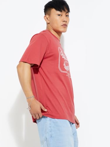 Max Men's Regular Fit T-Shirt (CABC25S505BT_RED