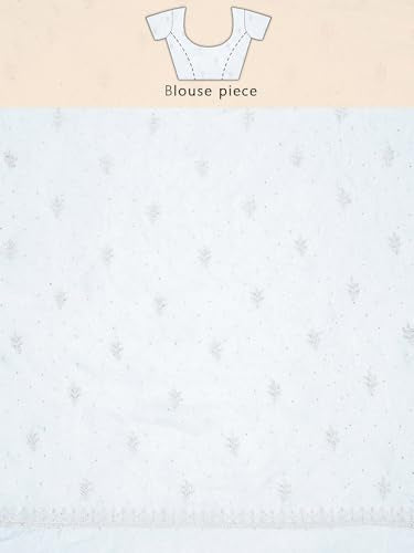 Kalyan Silks Light Blue Embroidered Saree