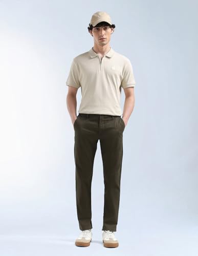 Twill Slim Tapered Fit Trousers