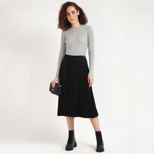 Tommy Hilfiger Womens Grey Color Sweater (XL)