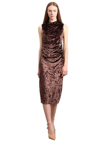 VERO MODA Women's Bodycon Maroon Dress