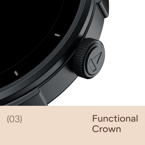 boAt Lunar Connect 2 with 1.28" (3.25 cm) HD Display, Metallic Design, HR, SpO2 & Sleep Tracking, Bluetooth Calling, Emergency SOS, Smart Watch for Men & Women (Metal Black)