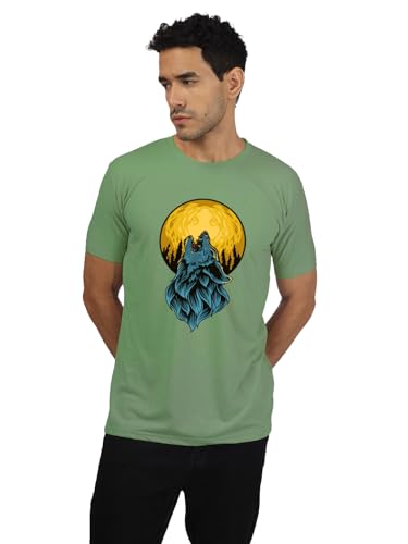 T-70 Men's Printed Round Neck Half Sleeves Poly-Cotton T-Shirt | Color - Mint Green | Size - 5XL