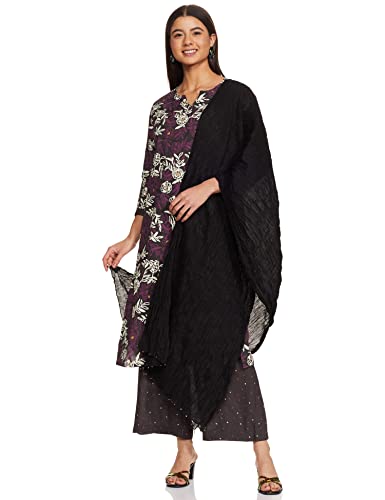 Max Women Women Crushed Dupatta (NOOSCTD21BLBLACK_FS)