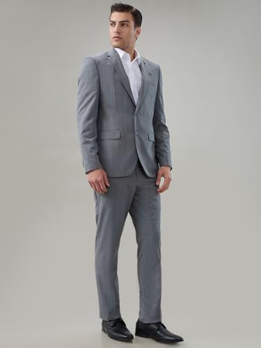 Raymond Grey Checks Pattern Men Suit