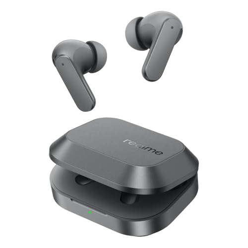 realme Buds Air 8,11mm+6mm Dual Dynamic Bass Drivers,58Hrs Playtime, 55dB ANC,6 Mic ENC, 45ms Low Latency, 360° Spatial Audio, Hi-Res LHDC, IP55 Dust & Water Resistant, BT V5.4 (Master Grey)