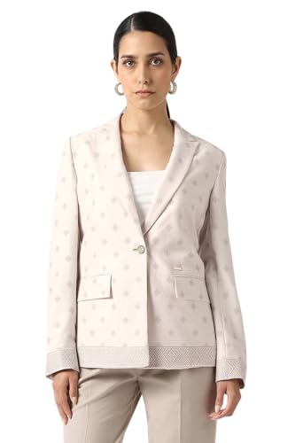 Women Beige Print Blazer