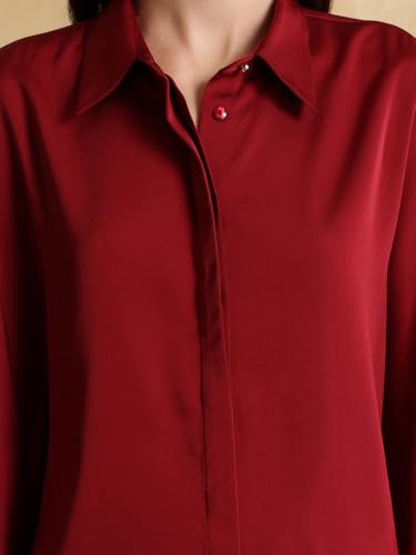 Kazo Christina Batwing Sleeve Shirt Wine