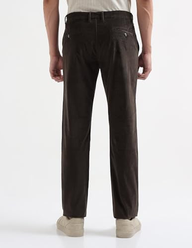 Arrow Sport Men's Corduroy Solid Trousers (ASAKTR2443_Brown_40)