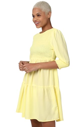 FOREVER 21 women's Polyester Classic Midi Dress (594590_Yellow